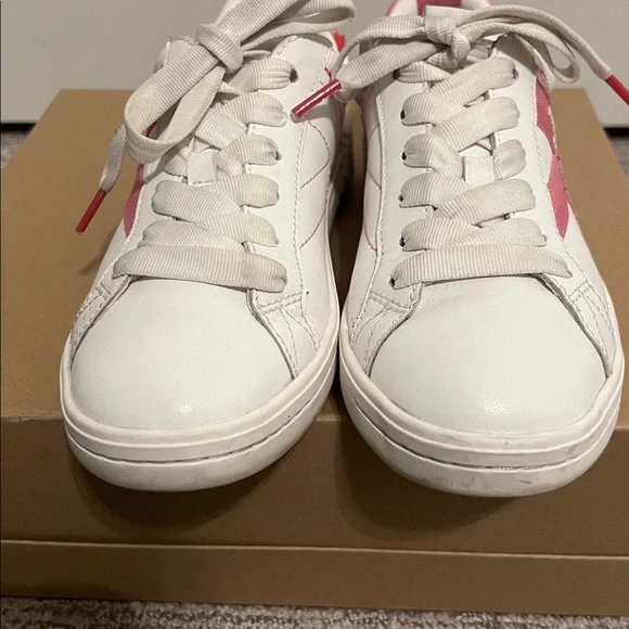 KATE SPADE, K AS IN KATE COURT SNEAKERS
WHITE W/PINK ACCENTS SIZE 7 - Picture 7 of 14